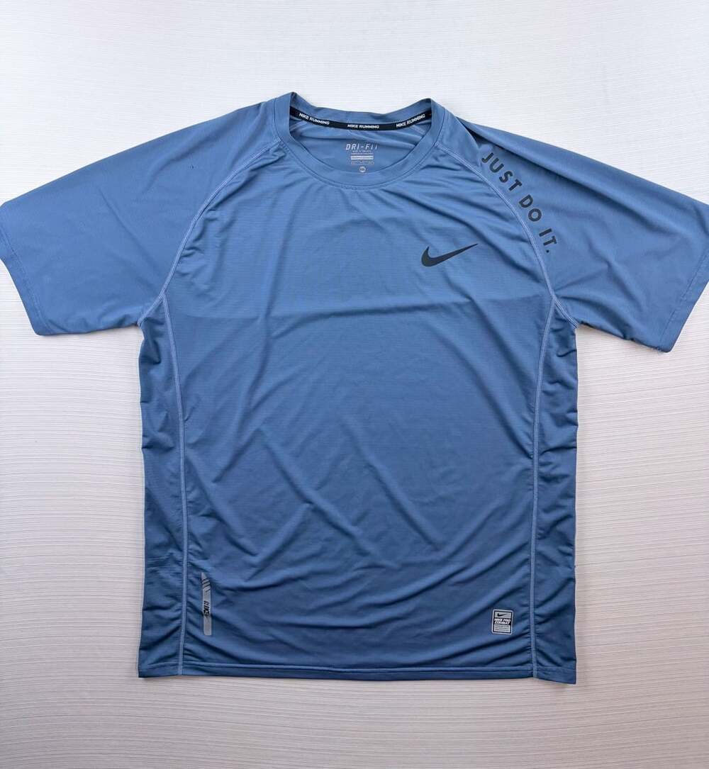 Nike Dri-FIT Short Sleeve T-Shirt Size XXL Blue Just Do It